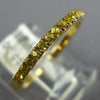 ESTATE .25CT AAA YELLOW SAPPHIRE 18KT YELLOW GOLD 3D 2MM SEMI ETERNITY FUN RING
