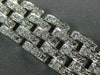 ESTATE WIDE 5.50CT DIAMOND 14KT WHITE GOLD 3D CLASSIC LINK TENNIS BRACELET #1483