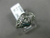 ANTIQUE .25CT OLD MINE DIAMOND PLATINUM SOLITAIRE FILIGREE ENGAGEMENT RING #2130