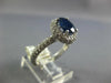 WIDE 2.63CT DIAMOND & AAA SAPPHIRE 14KT WHITE GOLD 3D OVAL HALO ENGAGEMENT RING