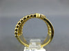 WIDE .35CT DIAMOND 18KT YELLOW GOLD MULTI ROW CRISS CROSS SQUARE BEADED FUN RING
