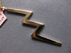 LARGE .23CT DIAMOND 14KT ROSE GOLD 2 ROW CRISS CROSS LIGHTING BOLT FUN PENDANT
