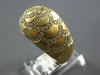 ESTATE LARGE 1.03CT DIAMOND 14KT YELLOW GOLD MULTI FLOWER MATTE & SHINY FUN RING