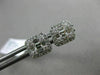 ESTATE .60CT ROUND & EMERALD DIAMOND 18K WHITE GOLD 3D SQUARE HALO STUD EARRINGS