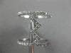 ESTATE WIDE .67CT ROUND DIAMOND 18KT WHITE GOLD 3D ZIG ZAG DOUBLE ROW FUN RING
