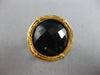 ESTATE EXTRA LARGE AAA BLACK ONYX 18KT YELLOW GOLD 3D ROUND FILIGREE FUN RING