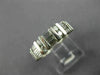 ESTATE 1CT ROUND & BAGUETTE DIAMOND 14KT WHITE GOLD 3D ANNIVERSARY RING #21536
