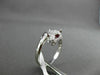 ANTIQUE .71CT DIAMOND & AAA RUBY 18KT WHITE GOLD ETOILE HANDCRAFTED PANTHER RING