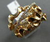 ESTATE LARGE 1.69CT DIAMOND 18KT ROSE GOLD MULTI ROW CRISS CROSS WAVE FUN RING
