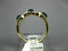 ESTATE 2.1CT DIAMOND & AAA SAPPHIRE 14K YELLOW GOLD THREE STONE ANNIVERSARY RING