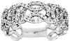 ESTATE .52CT DIAMOND 14KT WHITE GOLD 3D CLASSIC ROUND OVAL KNOT ANNIVERSARY RING