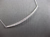 ESTATE LARGE .47CT DIAMOND 18KT WHITE GOLD CLASSIC GRADUATING BAR LOVE NECKLACE
