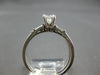 .65CT DIAMOND 14KT WHITE GOLD 3D ROUND & BAGUETTE ENGAGEMENT WEDDING RING SET