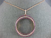 LARGE 1.95CT DIAMOND & AAA PINK SAPPHIRE 18KT ROSE GOLD CIRCLE OF LIFE PENDANT