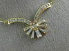 ESTATE 1.11CT DIAMOND 18KT YELLOW GOLD FIGARO FLOWER ITALIAN LINK NECKLACE #656