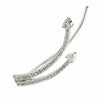 ESTATE .44CT DIAMOND 18KT WHITE GOLD CLASSIC ROW SHOOTING STAR HANGING EARRINGS