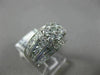 EXTRA LARGE 1.5CT DIAMOND 14K WHITE GOLD FLOWER CLUSTER FILIGREE ENGAGEMENT RING