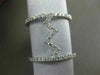 ESTATE WIDE .67CT ROUND DIAMOND 18KT WHITE GOLD 3D ZIG ZAG DOUBLE ROW FUN RING