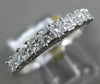 ESTATE .56CT DIAMOND 14K WHITE GOLD 3D 9 STONE FILIGREE WEDDING ANNIVERSARY RING