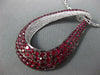 ESTATE LARGE 4.19CT DIAMOND & AAA RUBY 18KT WHITE GOLD 3D TEAR DROP FUN PENDANT