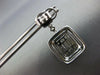LARGE 3.41CT DIAMOND 18KT WHITE GOLD ROUND & BAGUETTE DOUBLE HALO STUD EARRINGS