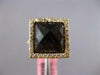 LARGE 7.48CT DIAMOND & AAA SMOKEY TOPAZ 14KT YELLOW GOLD CUSHION FILIGREE RING