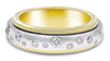 ESTATE .57CT DIAMOND 18KT 2 TONE GOLD 3D CLASSIC ETOILE WEDDING ANNIVERSARY RING