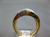 ESTATE WIDE .90CT DIAMOND 14KT YELLOW GOLD 3D BAGUETTE CRISS CROSS X LOVE RING