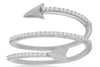 ESTATE .28CT DIAMOND 14KT WHITE GOLD ARROW TO YOUR HEART CRISS CROSS LOVE RING