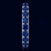 3.10CT AAA SAPPHIRE 14KT WHITE GOLD CLASSIC SHARED PRONG ETERNITY LOVE FUN RING