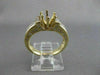 ESTATE 1.58CTW DIAMOND 18K YELLOW GOLD ENGAGEMENT RING SEMI MOUNT SETTING #20656