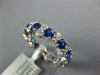 3.89CT DIAMOND & AAA SAPPHIRE 18KT WHITE GOLD 3D ROUND ETERNITY ANNIVERSARY RING