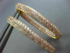 ESTATE WIDE & LONG 2.14CT PINK DIAMOND 18KT ROSE GOLD DOUBLE SIDED HOOP EARRINGS