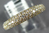 ESTATE .50CT DIAMOND 18KT YELLOW GOLD 3D 3 ROW PAVE COMFORT FIT ANNIVERSARY RING