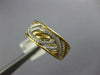 ESTATE WIDE .19CT DIAMOND 18KT 2 TONE GOLD 3D LEAF INFINITY ANNIVERSARY RING
