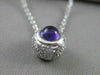 ESTATE 1.20CTW FLOATING DIAMOND AMETHYST 18K WHITE GOLD FILIGREE PENDANT #2490