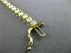 ESTATE 5.85CT ROUND DIAMOND 14KT YELLOW GOLD 3D 4 PRONG TENNIS BRACELET #16925