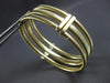 EXTRA LARGE .40CT DIAMOND 14KT 2 TONE GOLD FLEXIBLE CUFF BANGLE BRACELET #27815