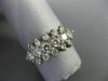 ANTIQUE 1CT DIAMOND 14KT WHITE GOLD 3D FLORAL MULTI ROW WEDDING ANNIVERSARY RING