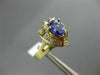 ESTATE WIDE 1.33CT DIAMOND & AAA TANZANITE 14K YELLOW GOLD ENGAGEMENT RING #9787