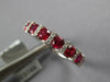 ESTATE 0.96CT DIAMOND & AAA RUBY 18KT WHITE GOLD 3D ROUND ANNIVERSARY RING