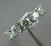 ESTATE 1.35CT DIAMOND 14K WHITE GOLD 3D FIVE STONE WEDDING ANNIVERSARY RING 2058