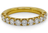 .96CT DIAMOND 18K YELLOW GOLD 3D 11 STONE SEMI ETERNITY WEDDING ANNIVERSARY RING