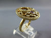 LARGE 1.45CT DIAMOND & AAA MULTI GEM 14KT YELLOW GOLD 3D BEZEL CIRCULAR FUN RING