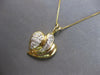 ESTATE .26CT DIAMOND 14K WHITE & YELLOW GOLD CLASSIC HEART PAVE FLOATING PENDANT