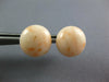 ESTATE AAA PINK OPAL 18KT YELLOW GOLD 3D CLASSIC ROUND CLIP ON EARRINGS