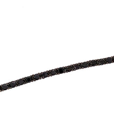 2.78CT BLACK DIAMOND 14KT WHITE GOLD 3D CLASSIC ROUND 4 PRONG TENNIS BRACELET
