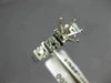 ESTATE .35CT DIAMOND 14K WHITE GOLD 3D FLOWER SEMI MOUNT ENGAGEMENT RING #14193