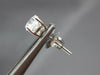 ESTATE 1.0CT DIAMOND 14KT WHITE GOLD 3D CLASSIC ROUND SCREWBACK STUD EARRINGS