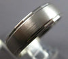 ESTATE WIDE 14K WHITE GOLD MATTE & SHINY 6.5MM COMFORT FIT MENS ANNIVERSARY RING